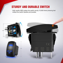 Load image into Gallery viewer, Nilight 14AWG 10014W LED Light Bar Wiring Harness Kit - 2 Leads Heavy Duty 12V 5Pin Rocker Laser On Off Waterproof Switch Power Relay Blade Fuse, 2 Years Warranty