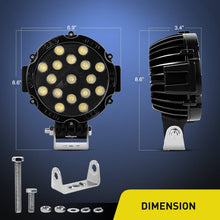 Load image into Gallery viewer, Nilight 2 Pcs 15023FB-B 7-Inch Round 51W Flood LED Lights for Offroad Jeep JK, XJ, Subaru on Front Bumper, Windshield, Roof Rack, 2 years Warranty
