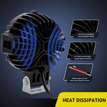 Load image into Gallery viewer, Nilight 2 Pcs 15023FB-B 7-Inch Round 51W Flood LED Lights for Offroad Jeep JK, XJ, Subaru on Front Bumper, Windshield, Roof Rack, 2 years Warranty