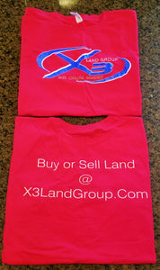 X3 Land Group Long Sleeve T-shirt Multiple Colors Available